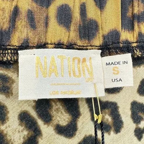 Nation Ltd | NWT | Small | Claire Bias Leopard Print Ruffle Hem Mini Skirt