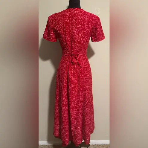 Preloved Misty Lane Vintage Red and White Polka Dot Dress size 6