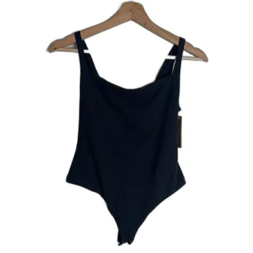 SKIMS Skim fits everybody square neck bodysuit in the color onyx size large