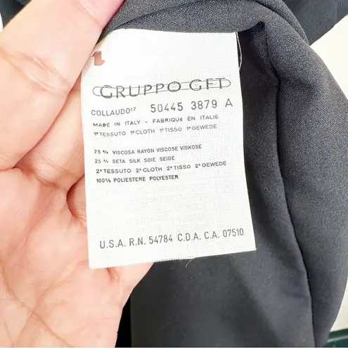 Giorgio Armani Vintage 90's Le Collezioni Dress Womens 6 Black Belted Polka Dots