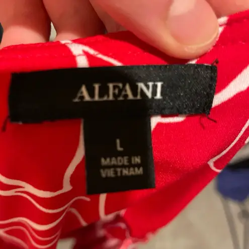 Alfani Tie Side 3/4 Sleeves Longline Blouse Size L