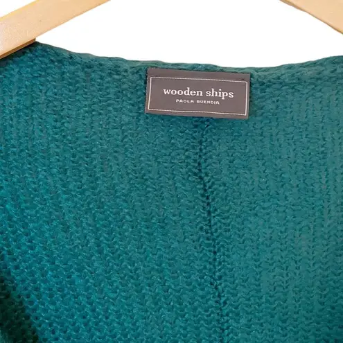 Wooden Ships  Green Sweater Pullover Wool Mohair V-Neck Lagenlook Jumper Medium