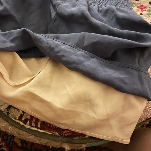 Lavender Brown Shorts Denim Blue