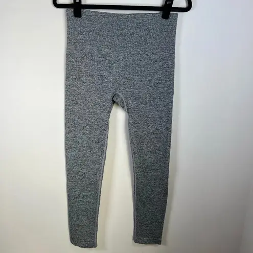 Colsie Women's Ribbed Leggings Gray Cotton Stretch Pull