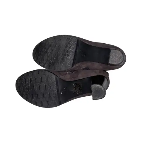 Midnight Velvet Brown Suede Beaded Heeled Boots 9W Size 9