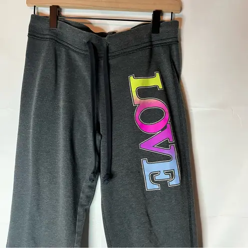 Mossimo Supply Co. Grey Joggers with Vibrant LOVE Graphic Gray