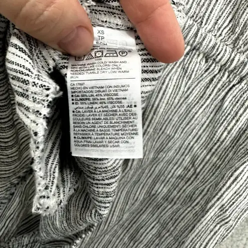 Old Navy  Romper Womens‎ Small Blue Striped Halter Pockets Linen Blend Beach Boho