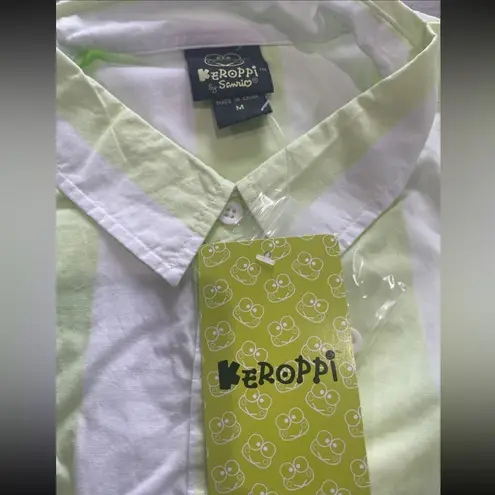 Her Universe Sanrio Stripe Woven Button-Up Keroppi (Unisex)