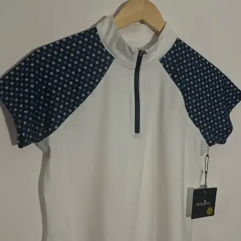 NWT Belyn Key Raglan Short Sleeves Golf Polo In White Size XS