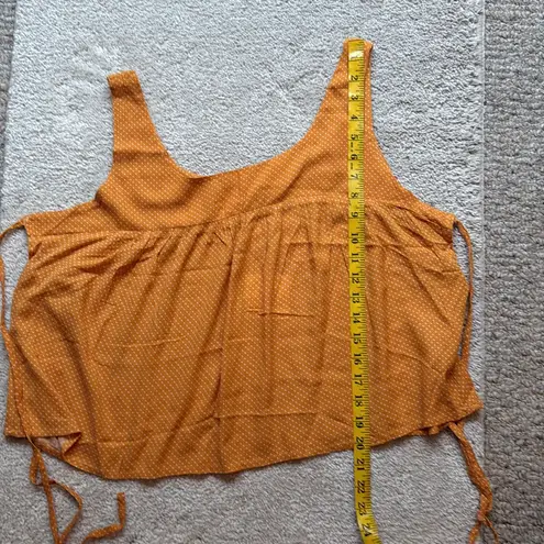 Good Luck Gem Mustard Yellow Cropped Tank Top Size XL