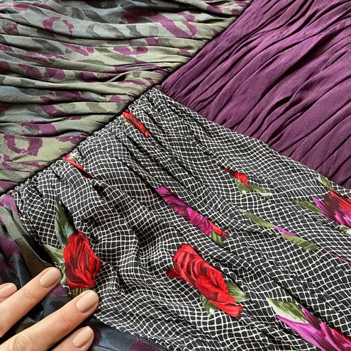 Jill Stuart 2010 Fall/Winter Show Patchwork Floral, Metallic, Kiss Lips Dress