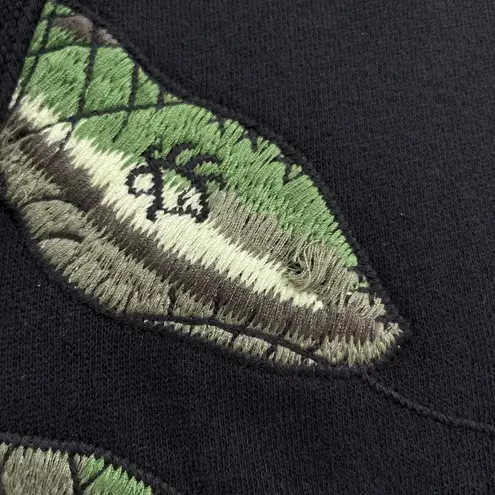Taylor Swift RARE Reputation Embroidered Green Snake Black Hoodie Oversized XS