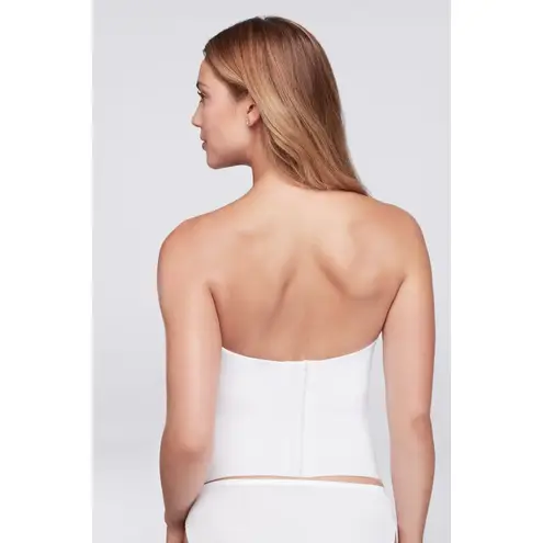 Felina Strapless Seamless Lightweight Bustier Bra in White Size 36D