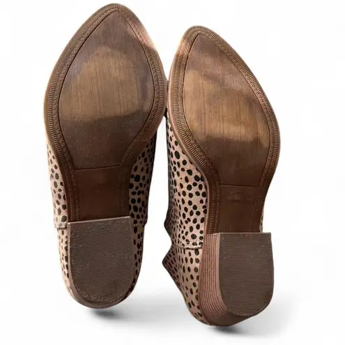 Cheetah Print Faux Leather Ankle Booties Size 9