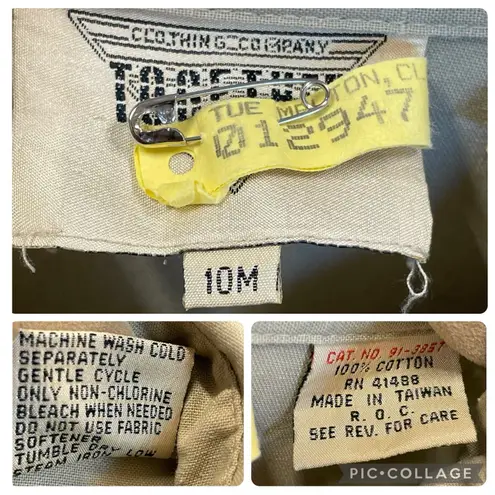 Vintage Together Clothing Co Womens 10M Dress 1980s Cotton Safari Khaki Belt Tan Size 10