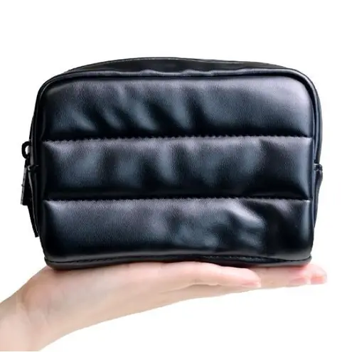 NARS Black Puffer Pouch – Brand New | Nylon Makeup Bag | Travel Cosmetic Case