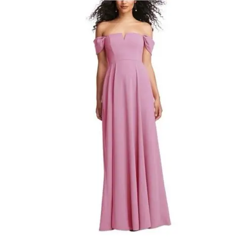Dessy Collection Vivian Diamond Pink Evening Gown