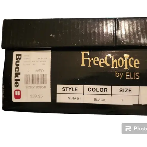 Dance Choice by Elis Black Suede Wedge Heel Lace Up Ankle Booties Size 7