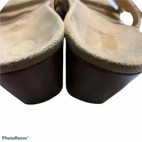 Vionic Radia Gold Cork Wedge Comfort Sandals Women's Size 7