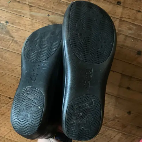 Alegria arch support black buckled nursing 39/9 ortho slip on shoes