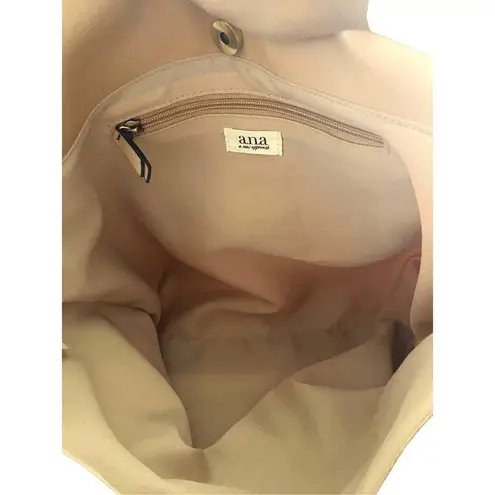 A.N.A. a new approach woven tote bag tan faux leather large shopper purse