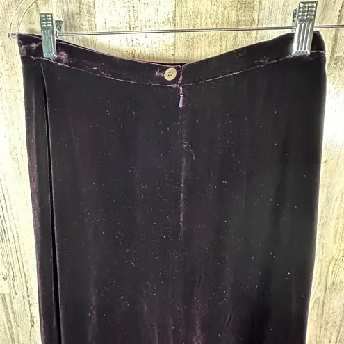 Laura Ashley Vintage Purple Velvet Maxi Skirt – Silk Blend – Size 8 – MSRP $160