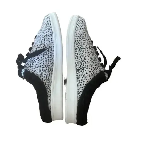 Rampage Women's Scott Sneaker Faux Fur Black White Padded Insole SZ 7M