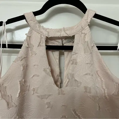 Gianni Bini GB  Textured Sleeveless Swing Dress Size M Blush Pink