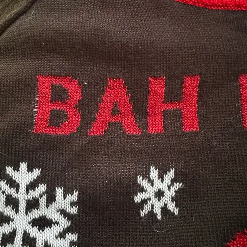 Well Worn Bah Humpug Holiday Ugly Christmas Sweater Dog Pug Tacky Party