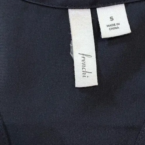 Frenchi Sleeveless Blouse Scoop Neck High Low Hem Black Tank Top Racerback Small