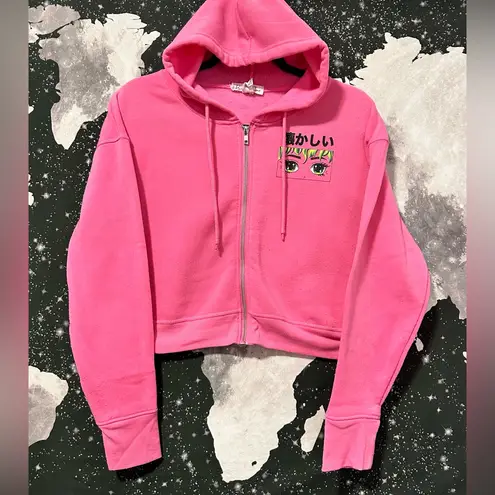 Birch & Stone Kawaii Crop hoodie Pink Size M