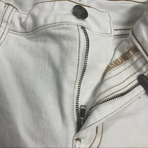 Matilda Jane GOOD HART Windsor Straight Crop Size 10 White Jeans Inseam:26”