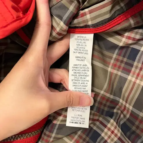 LL Bean Quilted Vest Burnt Orange Red Size XS Gorpcore Preppy New England Warm