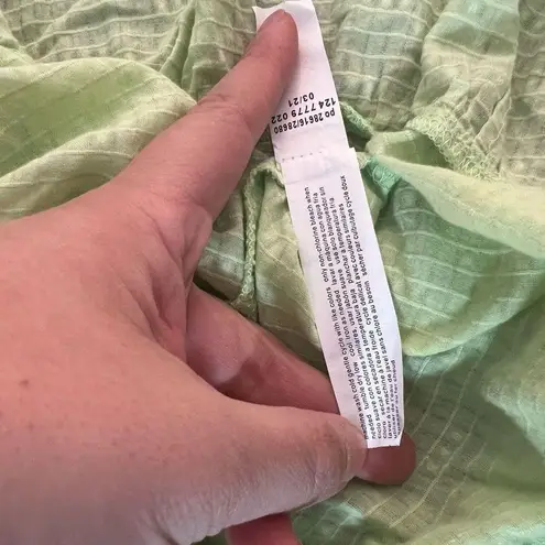 Eloquii NWT lime green long sleeve tie waist mini ruffle hem dress size 26