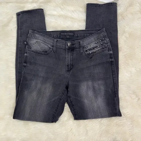 Rock & Republic Rock‎ & Republic Black Washed Studded Skinny Jeans Size 10