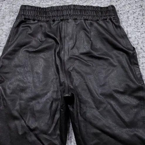 Spanx  Leather Like Jogger Size Medium Black High Rise Faux 20283R Pull On