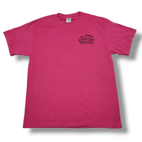 Port & Company Coyote Cove Lakeside Camping Shirt Size Large By Pink Graphic Tee Unisex T-shirt