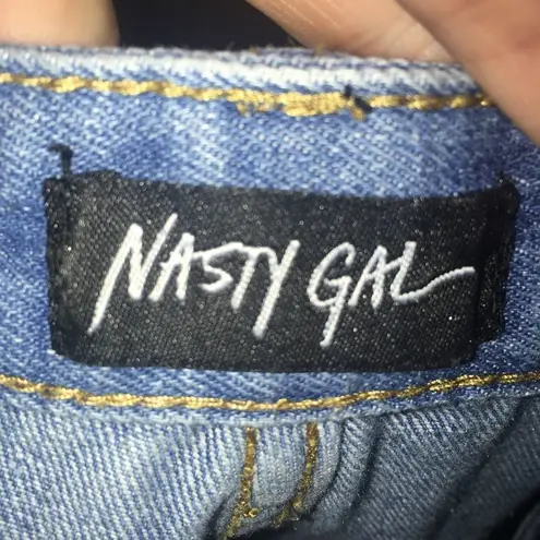 Nasty Gal Nasty Girl light wash UK 22 cropped jeans