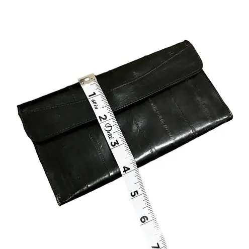 Vintage 80’s Lee Sands Bkack Eel Skin Wallet Black