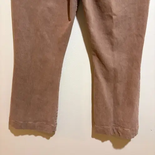 Veronica Beard Carson Ankle Flare High Rise Jeans Tan Sierra Brown