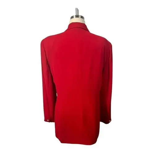 Jennifer Moore Red Blazer Single Button Professional Office Wear Petite Size 14