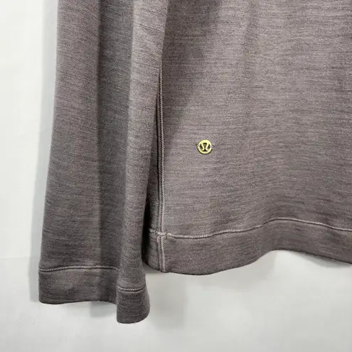 Lululemon Principal Dancer Lunar Rock Gray Mock Funnel Neck Long Sleeve Top 2