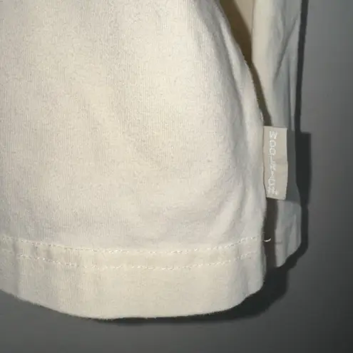 Woolrich Long Sleeve Crew Neck T-Shirt Woman’s Size M Ivory Cream Off White