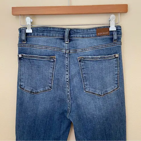 Judy Blue Mid Rise Distressed Bootcut Jeans