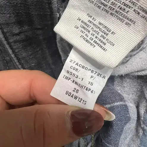 Pilcro and the Letterpress Pilcro Women's Black Mid Rise Skinny Ankle Jeans Size 26 Distressed