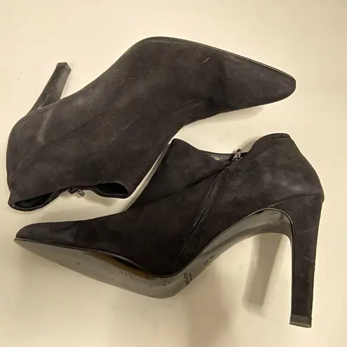 Ralph Lauren , black suede stiletto booties sz 9.5