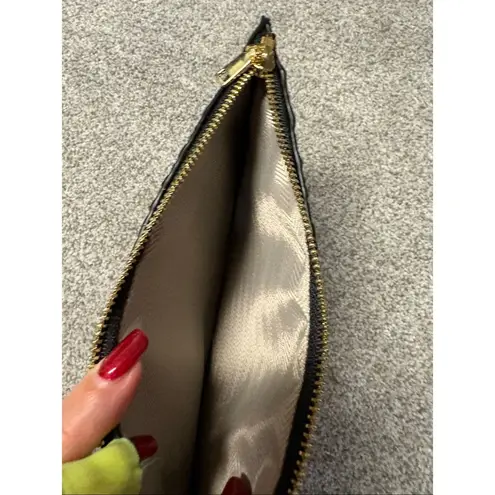 Rainbow leather gator wristlet Pink