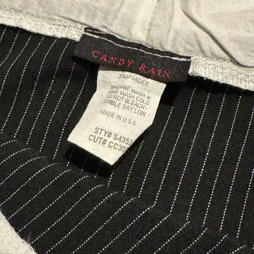 Candy Rain Black And White Pinstripe Mini Skirt Size L