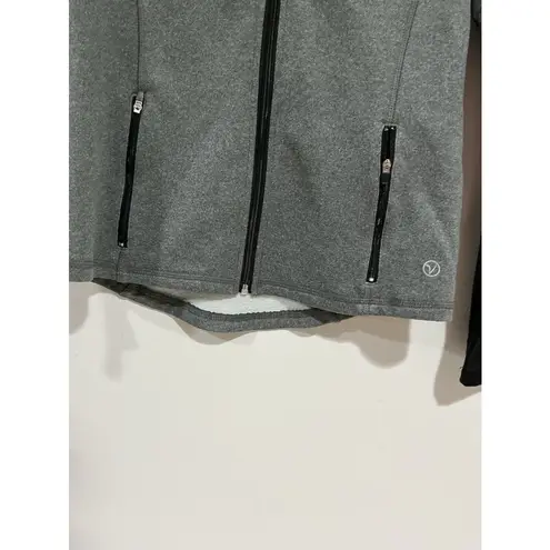 Woman’s Vogo Athletics Small Gray Black Zip Up Athletic Jacket