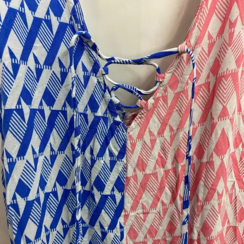 Nordstrom  BP women's dual colored blue pink sleeveless v-neck mini dress summer